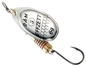 Rotačka Effzett Spinner With Single Hooks Silver veľ.1 3g